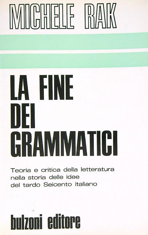 La fine dei Grammatici