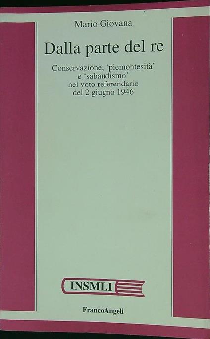 Dalla parte del re - Mario Giovana - copertina