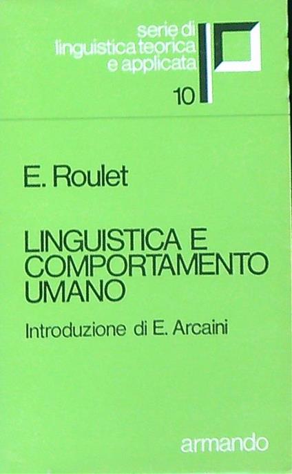 Linguistica e comportamento umano - copertina