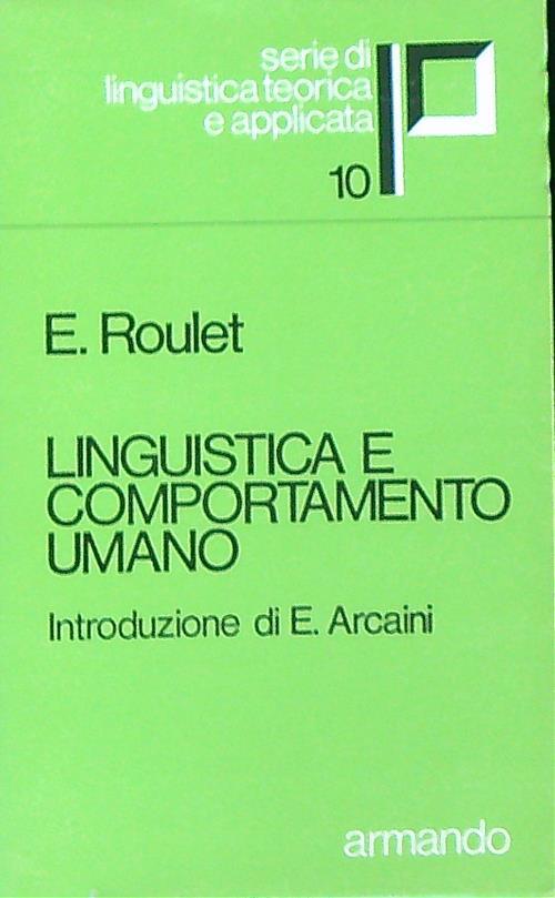 Linguistica e comportamento umano - copertina