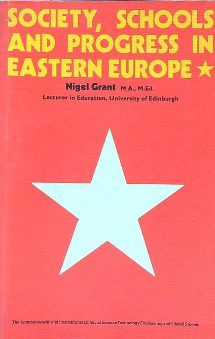 Society, Schools and Progress in Eastern Europe - copertina