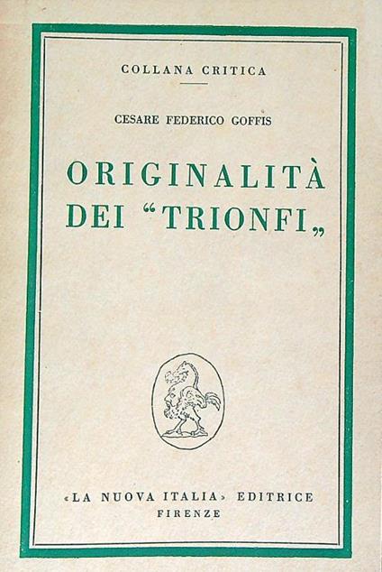 Originalità dei Trionfi - Cesare Goffis - copertina