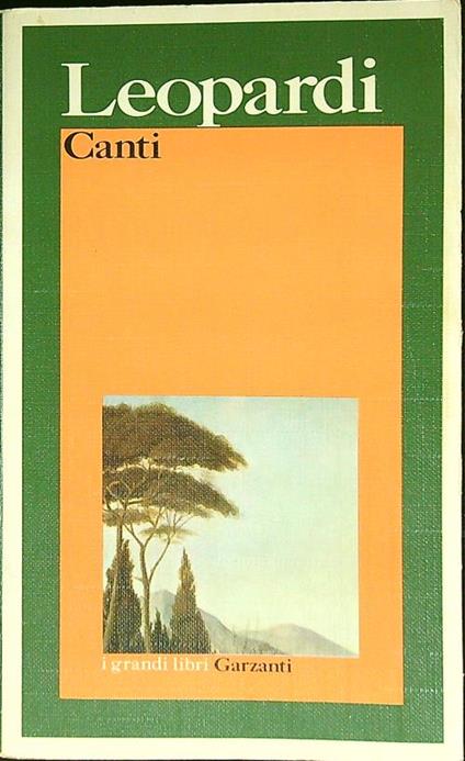 Canti - Giacomo Leopardi - copertina