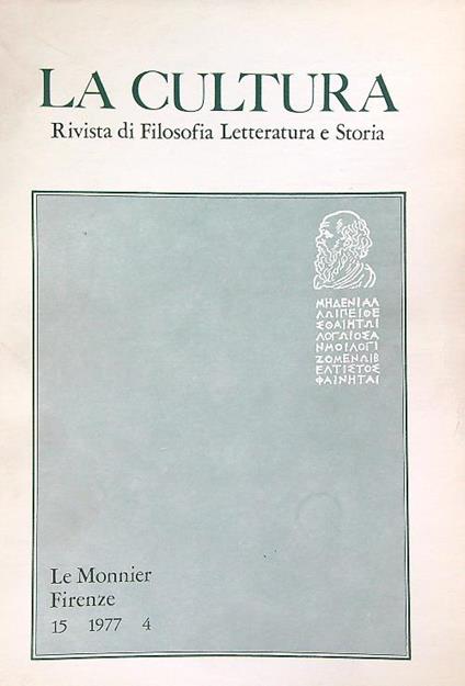 La cultura 4/1977 - copertina