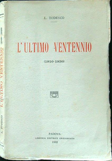 L' ultimo ventennio - copertina