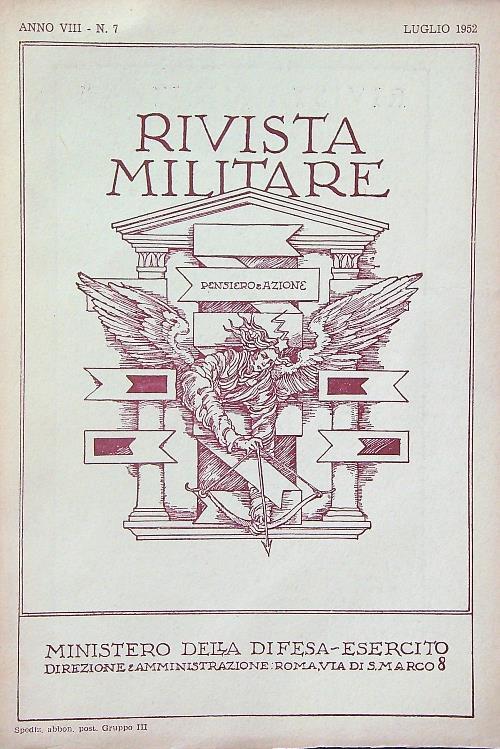 Rivista militare 7/luglio 1952