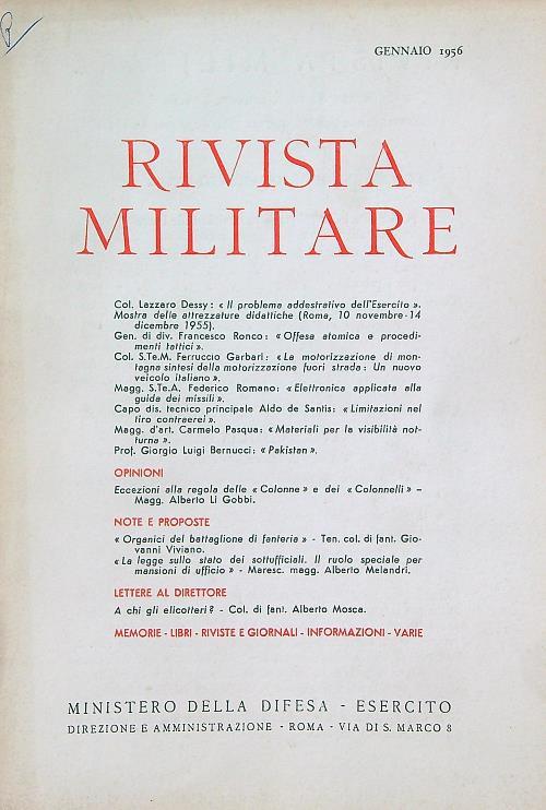 Rivista militare 1/gennaio 1956
