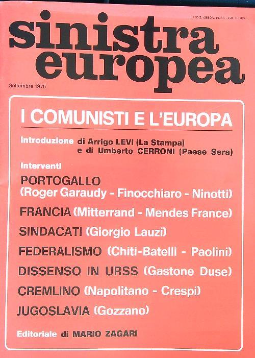 Sinistra europea 189/settembre 1975