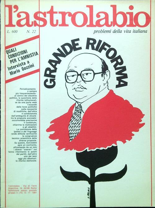 L' astrolabio N. 22/15.11.1981 - copertina