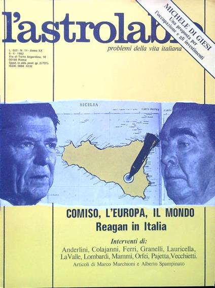 L' astrolabio N. 11/6.6.1982 - copertina