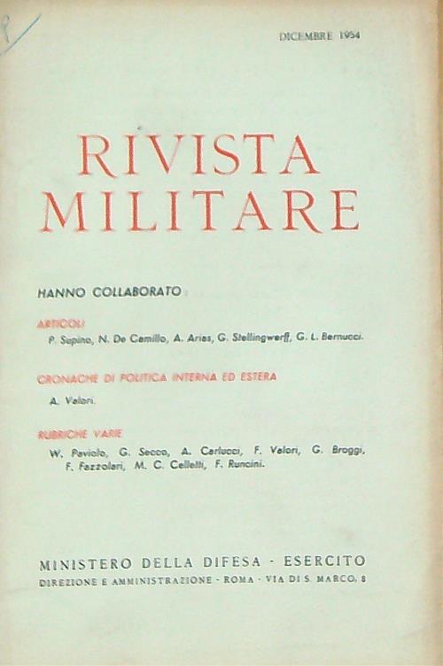 Rivista militare 12/ dicembre 1954