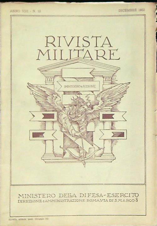 Rivista militare 12/dicembre 1952