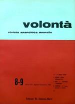 Volontà - Anno XIV n. 8-9/Agosto Settembre 1961