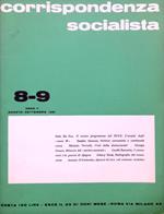 Corrispondenza Socialista Anno II, N. 8/9 - Agosto Settembre 1961