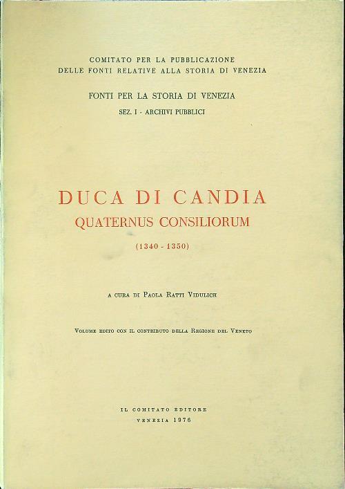 Duca di Candia. Quaternus consiliorum (1340-1350)