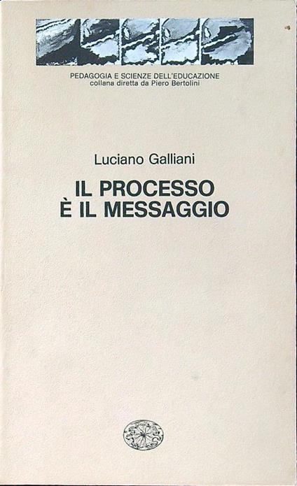 Il processo è il messaggio - Luciano Galliani - copertina