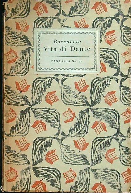 Vita di Dante - Giovanni Boccaccio - copertina