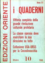 I Quaderni. Anno 3 - Numero 10/Ottobre 1968