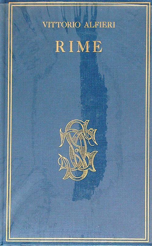 Rime - Vittorio Alfieri - copertina