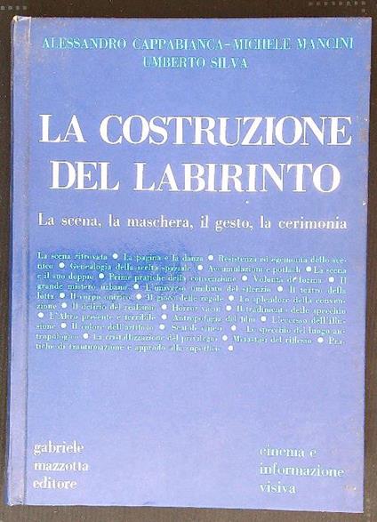 La costruzione del labirinto - copertina
