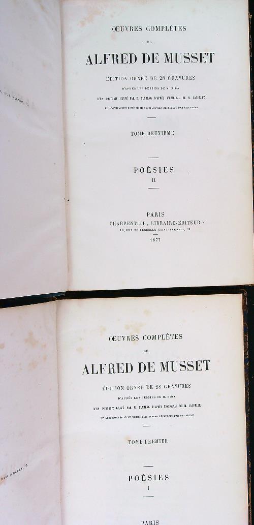 Poesies 2 tomes - Alfred de Musset - copertina