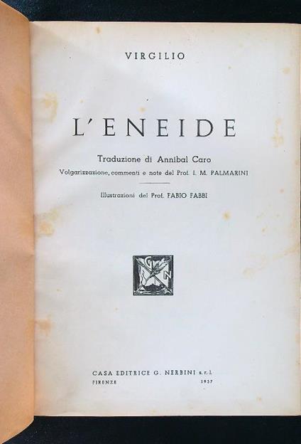 L' Eneide - Virgilio - copertina
