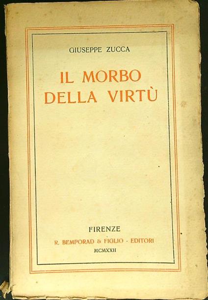 Il morbo della virtù - Giuseppe Zuccalà - copertina