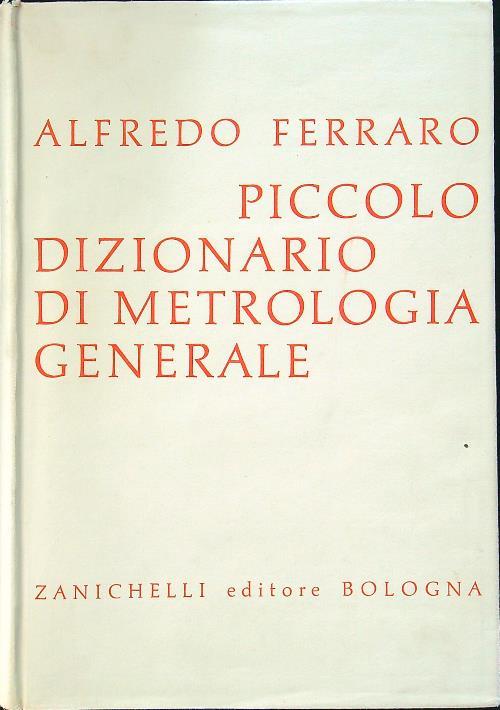 Piccolo dizionario di metrologia generale