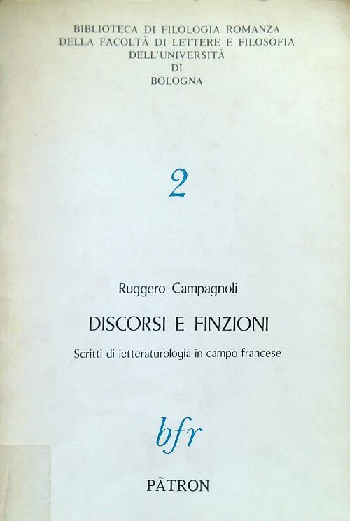 Discorsi e finzioni - Ruggero Campagnoli - copertina