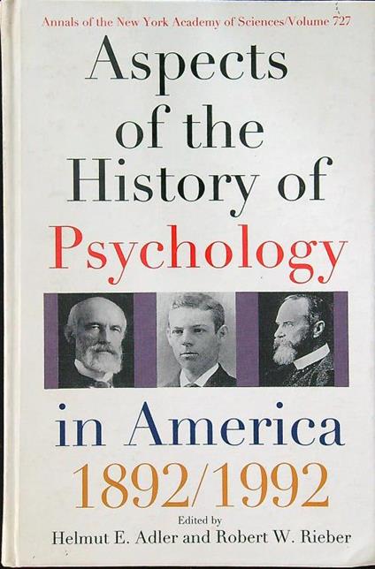 Aspects of the history of psychology in America 1892-1992 - copertina