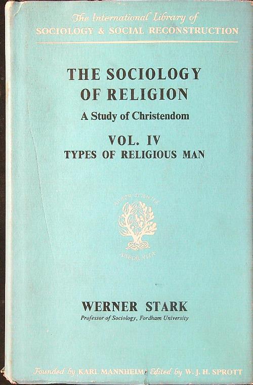 The sociology of religion vol. IV - copertina