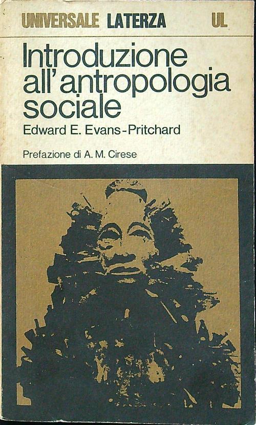 Introduzione all'antropologia sociale - Edward E. Evans Pritchard - copertina
