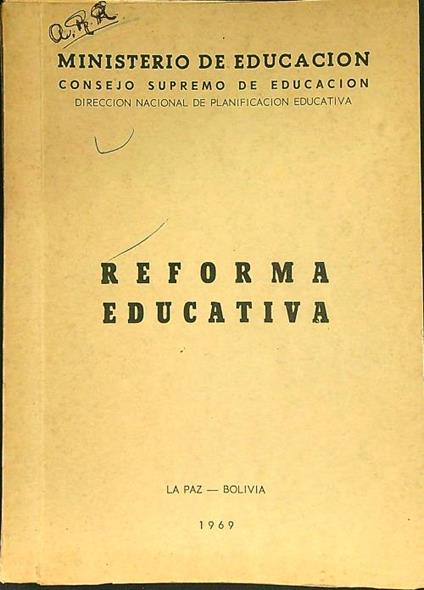 Reforma educativa - copertina