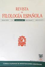 Revista de filologia espanola 1/enero-junio 2007