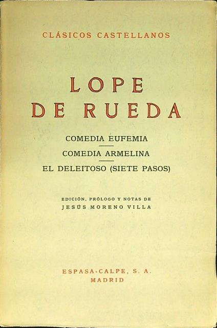 Comedia eufemia - Comedia armelina - El deleitoso - copertina