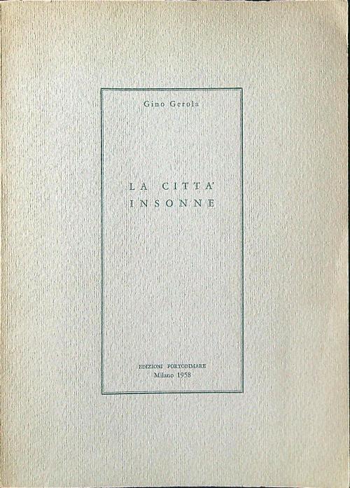 La città insonne - Gino Gerola - copertina