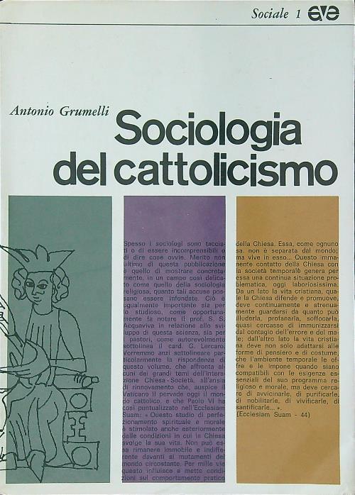 Sociologia del cattolicismo - Antonio Grumelli - copertina
