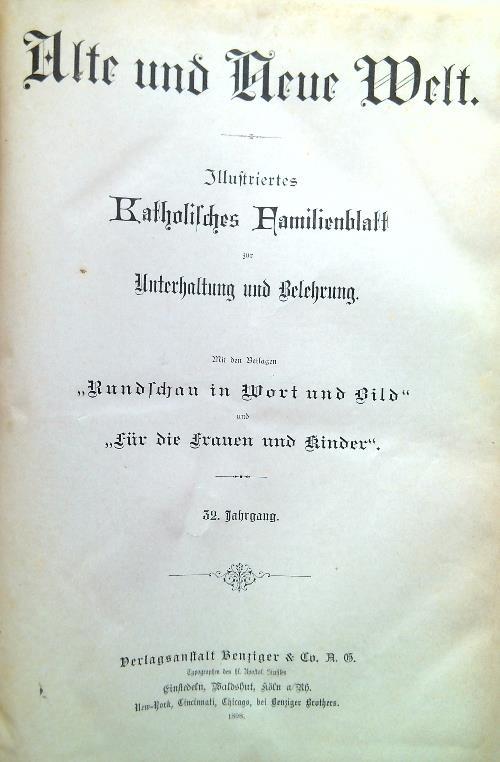 Alde und neue welt 1898
