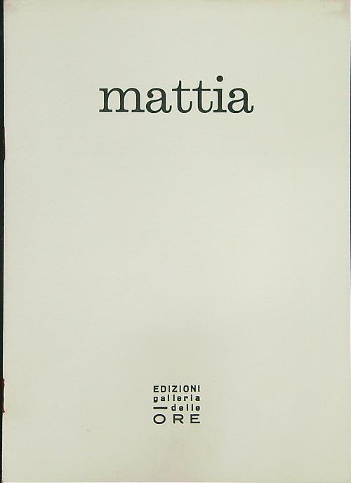 Mattia - copertina