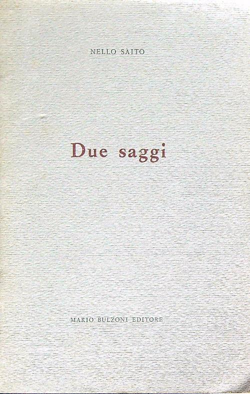Due saggi