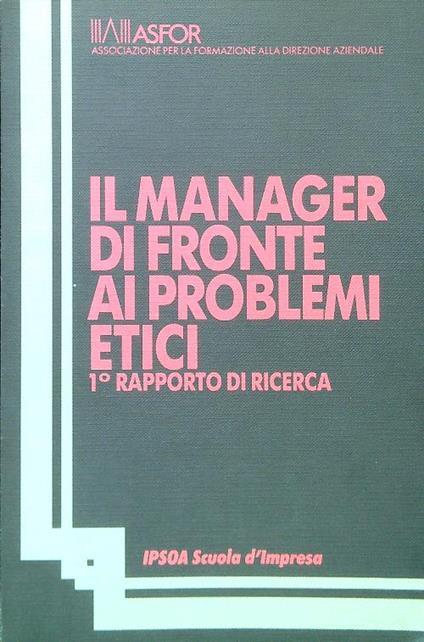 Il manager di fronte ai problemi etici - copertina