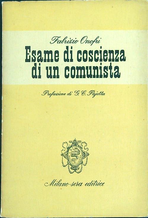 Esame di coscienza di un comunista - Fabrizio Onofri - copertina