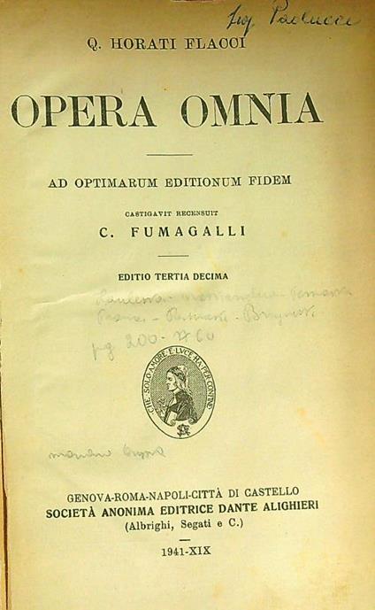 Opera omnia - copertina