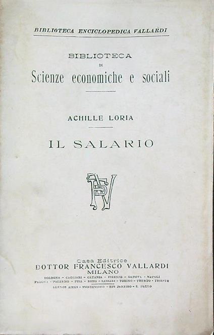 Il salario - Achille Flora - copertina