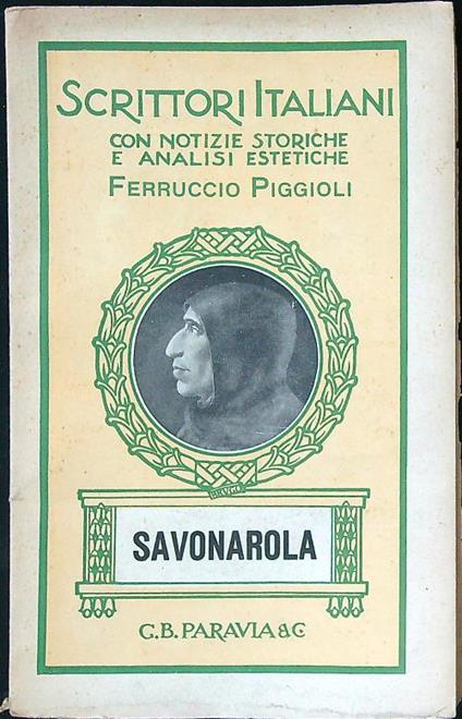 Gerolamo Savonarola 1452-1498 - copertina