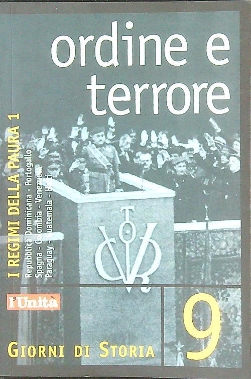 I regimi della paura 1 - Ordine e terrore - copertina