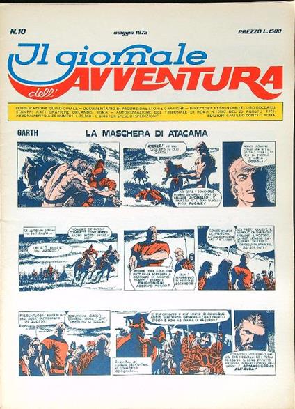 Il giornale dell'avventura n. 10/maggio 1975 - copertina