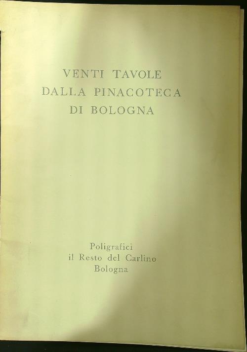 Venti tavole dalla Pinacoteca di Bologna - copertina