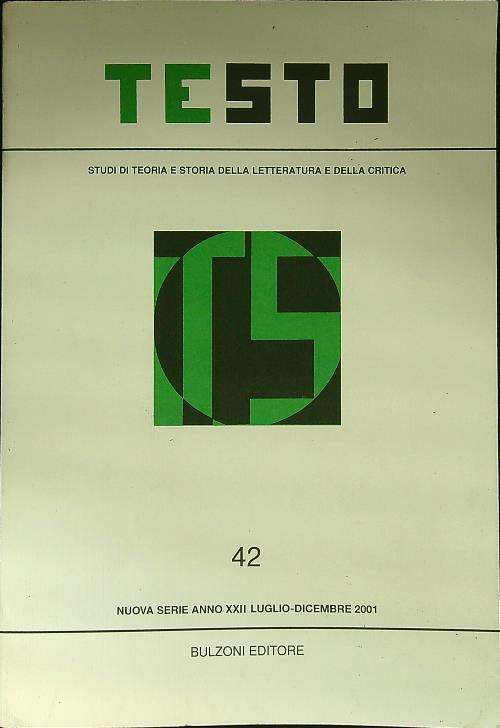 Testo n. 42/luglio-dicembre 2001