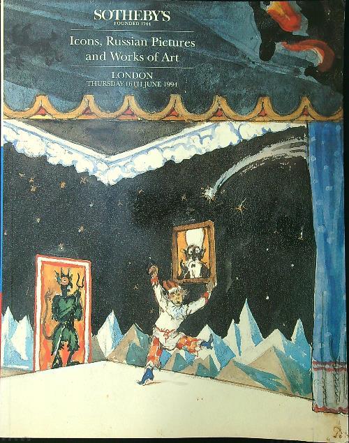 Icons, russian pictures and works of art june 1994 - copertina